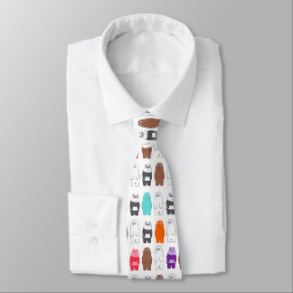 We Bare Bears Colourful Bear Pattern Tie