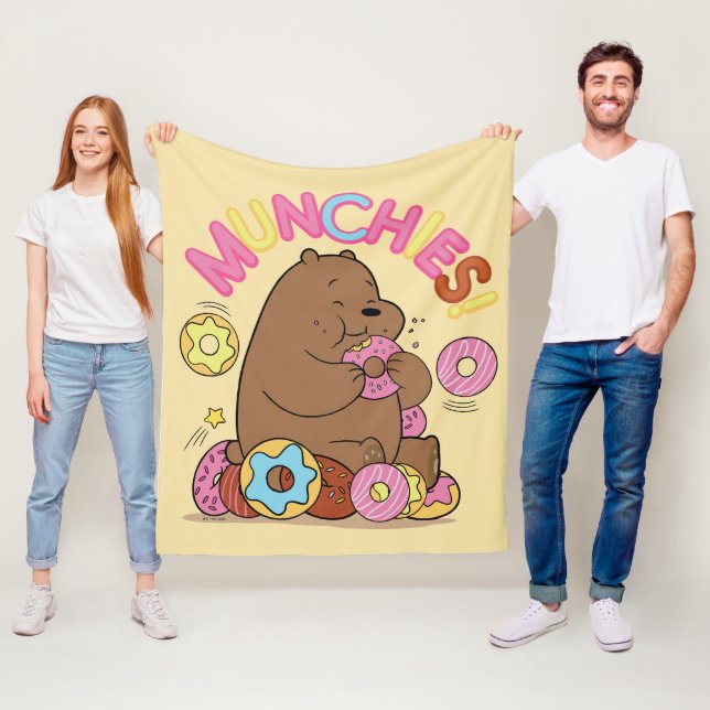 We Bare Bears - Grizz Donut Munchies! Fleece Blanket (In Situ)