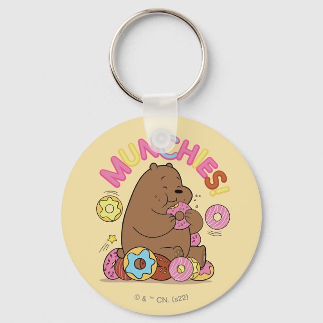 We Bare Bears - Grizz Doughnut Munchies! Keychain (Front)