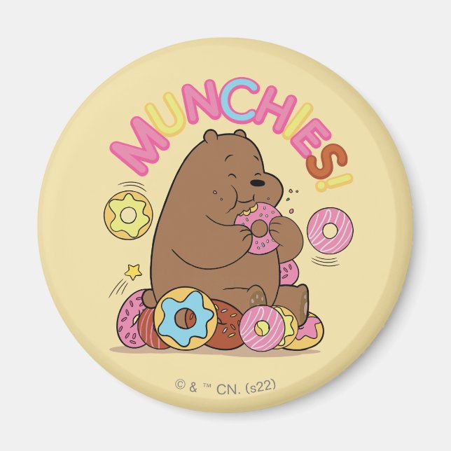 We Bare Bears - Grizz Doughnut Munchies! Magnet (Front)