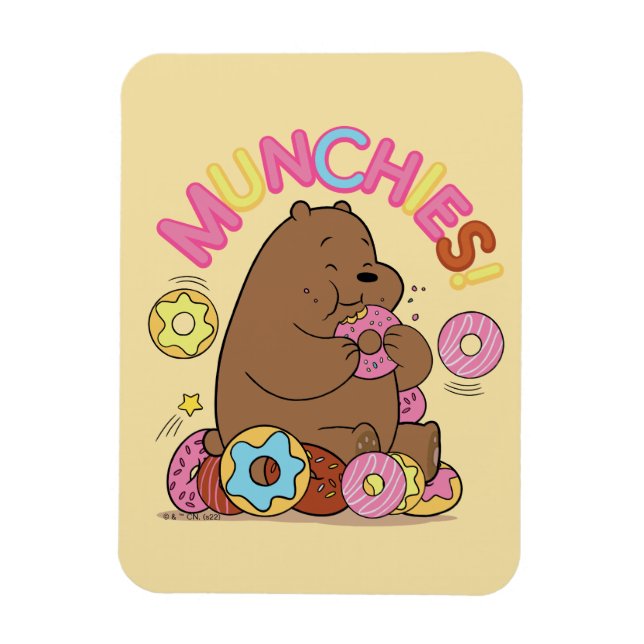 We Bare Bears - Grizz Doughnut Munchies! Magnet (Vertical)