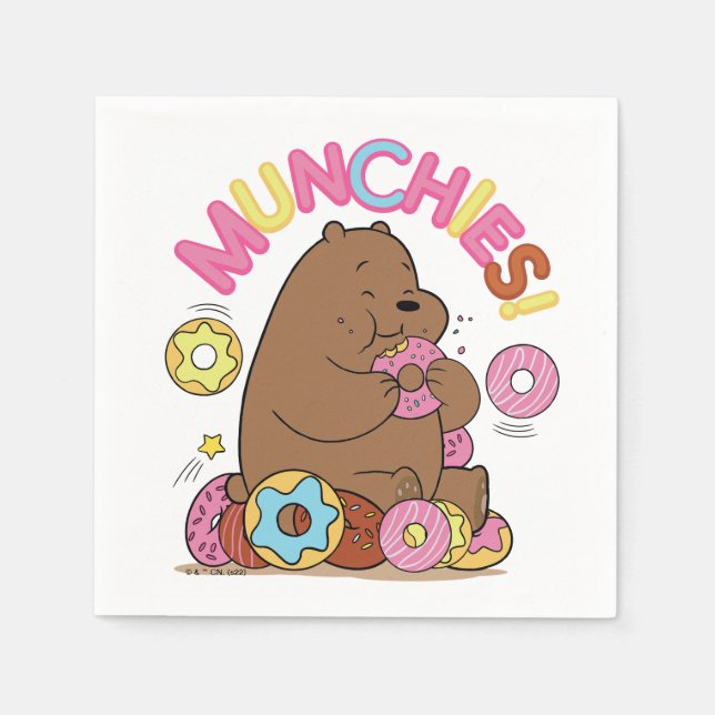 We Bare Bears - Grizz Doughnut Munchies! Napkin (Front)