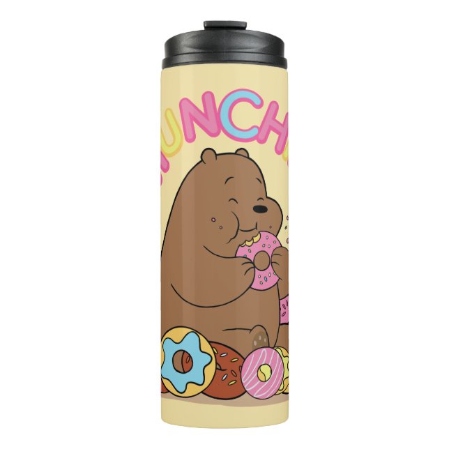 We Bare Bears - Grizz Doughnut Munchies! Thermal Tumbler (Front)