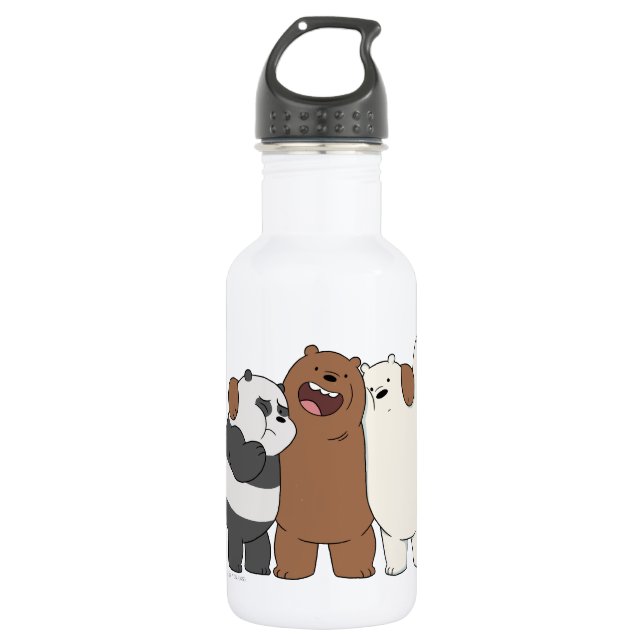 We Bare Bears Group Hug 532 Ml Water Bottle (Front)