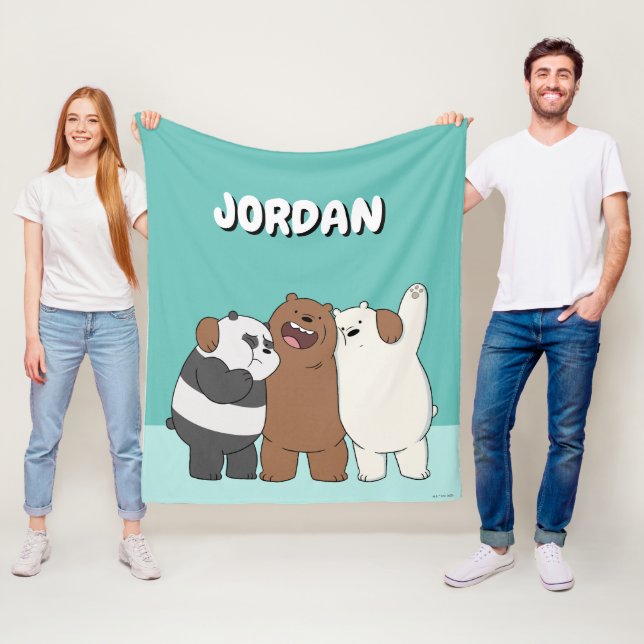 We Bare Bears Group Hug Fleece Blanket (In Situ)
