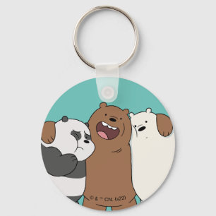 We Bare Bears Group Hug Keychain