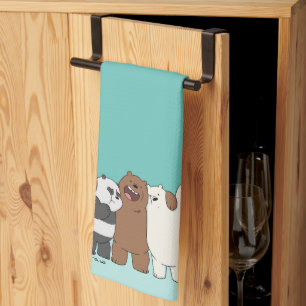 We Bare Bears Group Hug Kitchen Towel