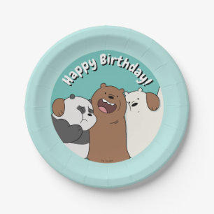 We Bare Bears Group Hug Paper Plate