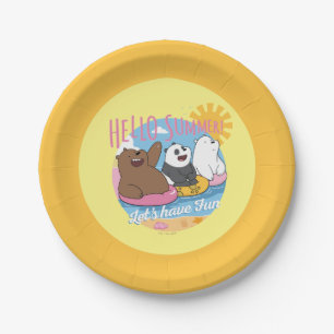 We Bare Bears - Hello Summer! Let's Have Fun Paper Plate