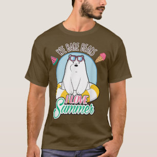 We Bare Bears Ice Bear Loves Summer  T-Shirt