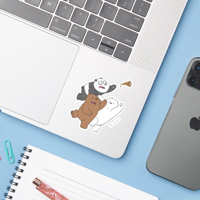 We Bare Bears - Last Pizza Slice (Laptop w/ iPhone)