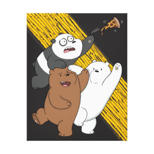 We Bare Bears - Last Pizza Slice Canvas Print