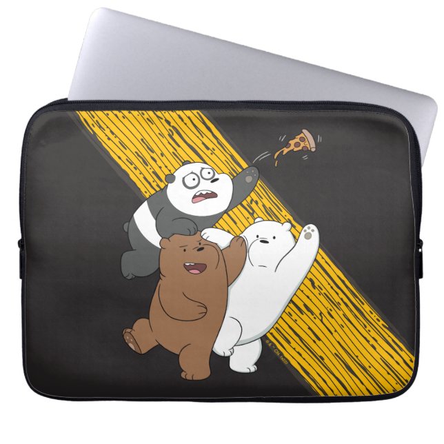 We Bare Bears - Last Pizza Slice Laptop Sleeve (Front)