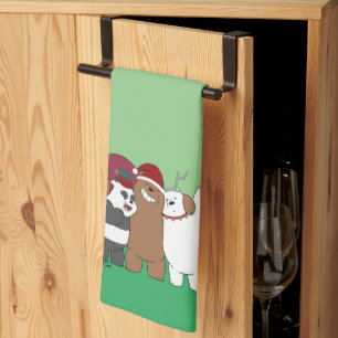 We Bare Bears - Season's Greetings Kitchen Towel