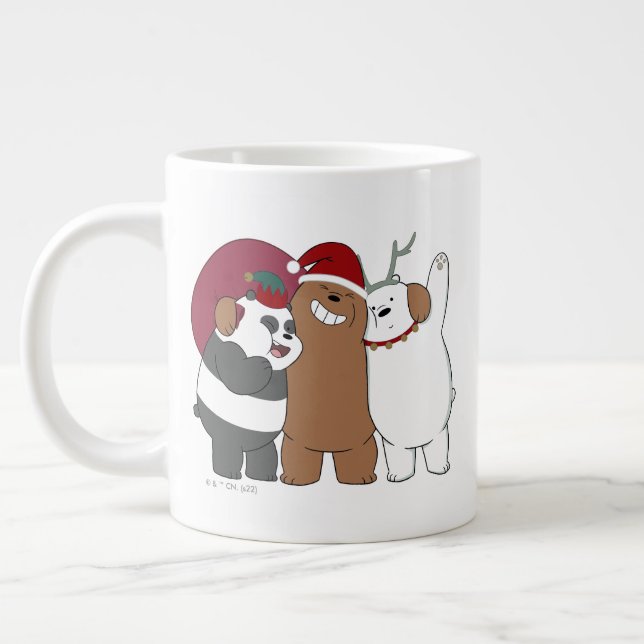 We Bare Bears - Season's Greetings Large Coffee Mug (Left)
