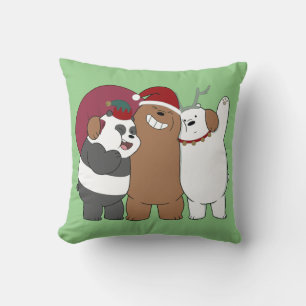 We Bare Bears - Season's Greetings Throw Pillow