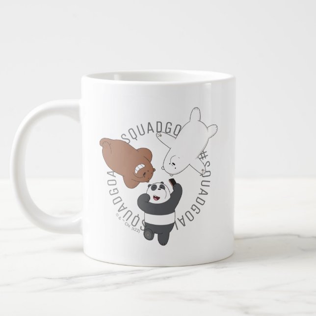 We Bare Bears - #SquadGoals Large Coffee Mug (Left)