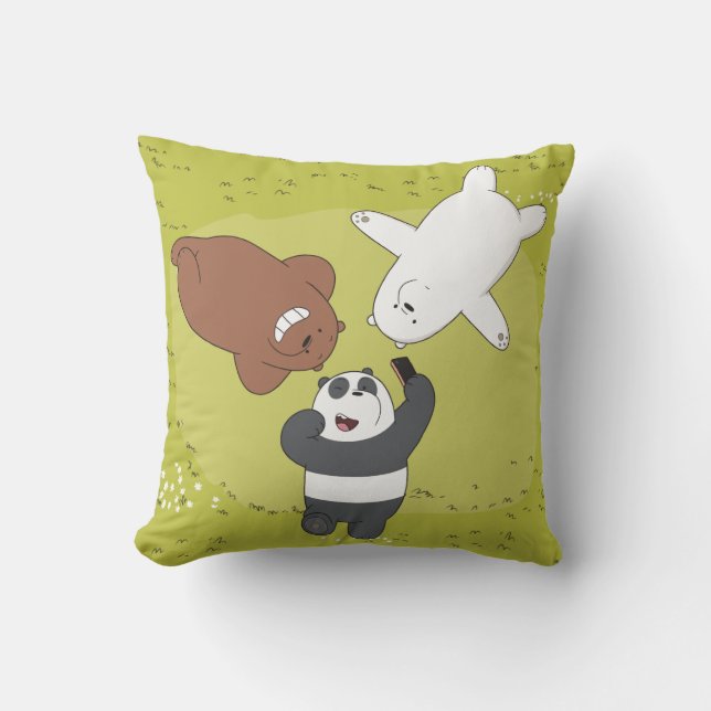 We Bare Bears - #SquadGoals Throw Pillow (Front)