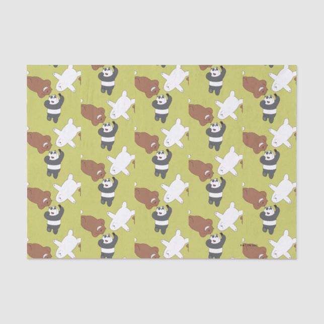 We Bare Bears - #SquadGoals Tissue Paper (Front)