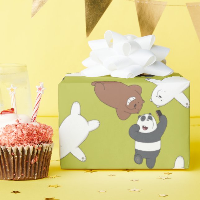 We Bare Bears - #SquadGoals Wrapping Paper (Birthday Party)
