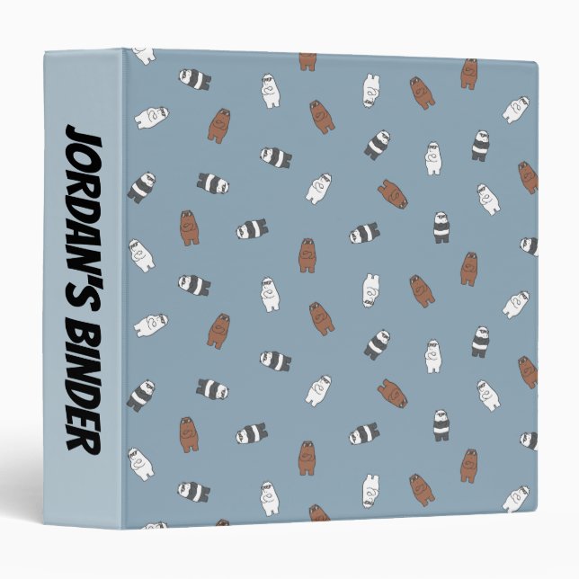 We Bare Bears - Sunglass Bears Pattern Binder (Front/Spine)