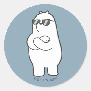 We Bare Bears - Sunglass Bears Pattern Classic Round Sticker