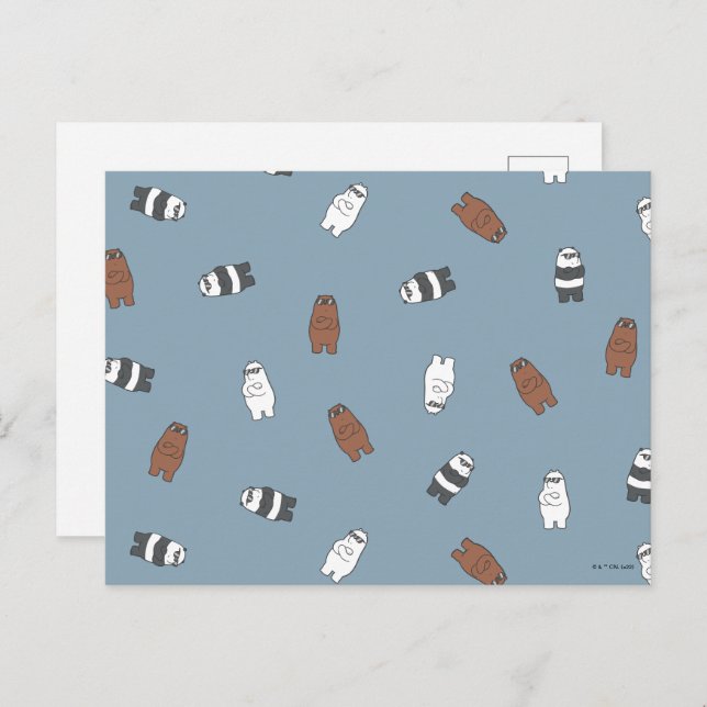 We Bare Bears - Sunglass Bears Pattern Postcard (Front/Back)