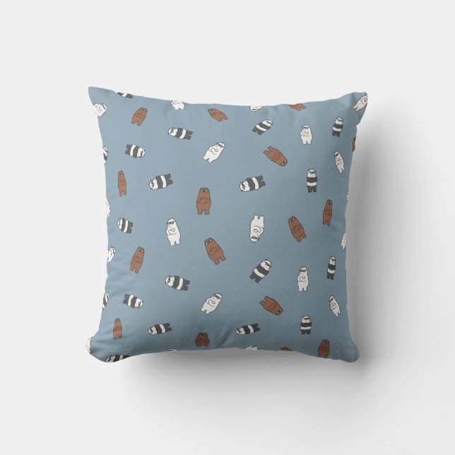 We Bare Bears - Sunglass Bears Pattern Throw Pillow (Front)