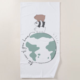 We Bare Bears - Take Care of Your Home Beach Towel