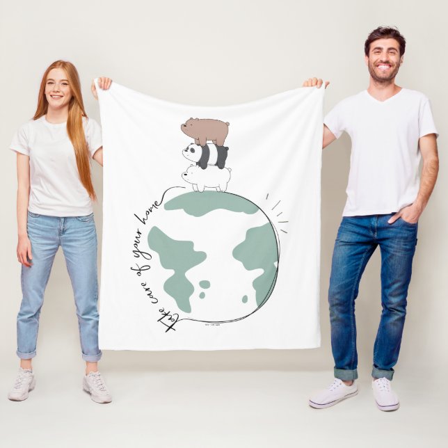 We Bare Bears - Take Care of Your Home Fleece Blanket (In Situ)