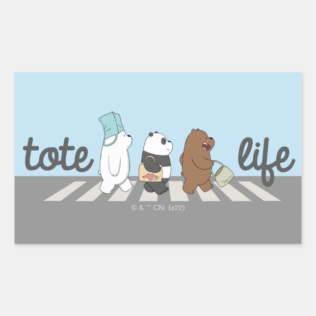 We Bare Bears - Tote Life! Sticker (Front)