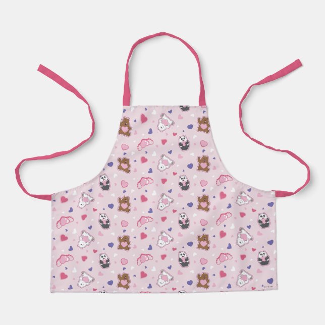 We Bare Bears - Valentine Hearts Pattern Apron (Front)