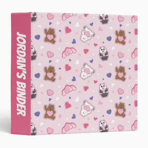 We Bare Bears - Valentine Hearts Pattern Binder