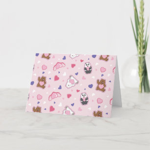 We Bare Bears - Valentine Hearts Pattern Card
