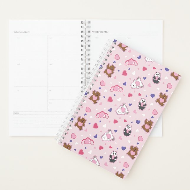 We Bare Bears - Valentine Hearts Pattern Planner (Display)