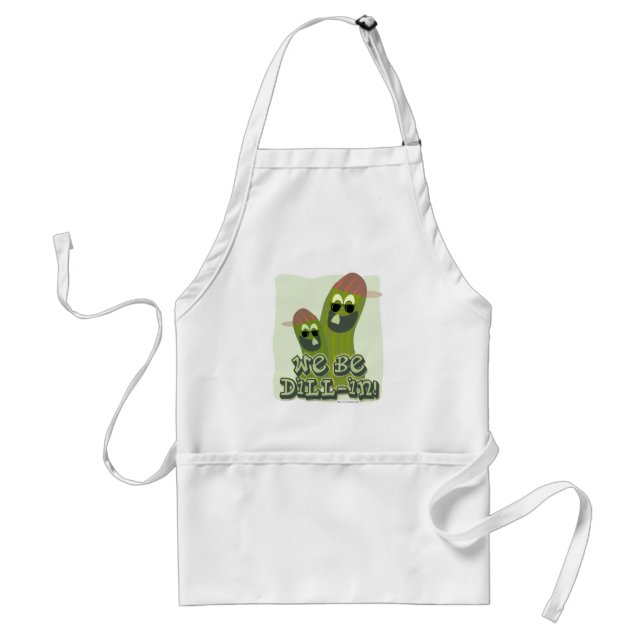 We Be Dill-in Pickle Buds Fun Cartoon Art  Standard Apron (Front)