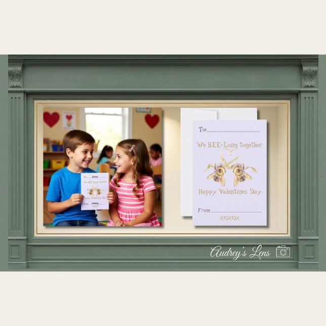 "We BEE long together" Classroom Valentine Card (Creator Uploaded)