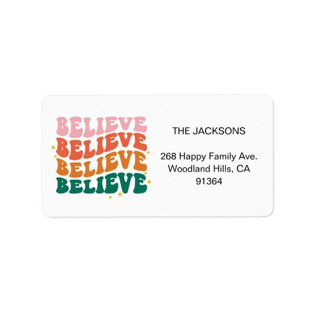We believe in Santa Claus Christmas return address Label (Front)