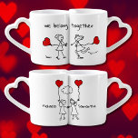 We Belong Together Cute Stick Figures Lesbian Coffee Mug Set<br><div class="desc">Celebrate your love with this adorable stick figure couple's mug set with heart-shaped handles, perfect for sharing those special moments together. These charming mugs feature a cute lesbian stick figure couple holding red heart balloons, symbolizing the bond that ties you together, making these mugs an ideal gift for anniversaries, weddings,...</div>