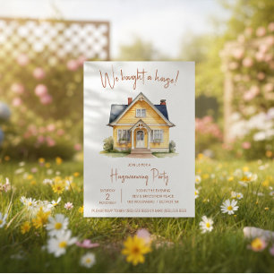 We Bought a House! Cute Watercolor Housewarming Invitation