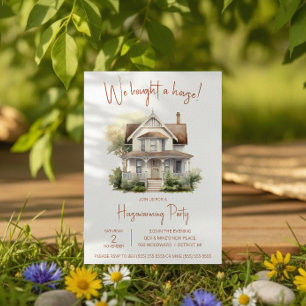 We Bought a House! Cute Watercolor Housewarming Invitation