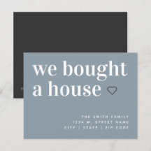 We Bought A House Simple Announcement Postcard