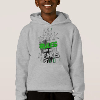 We Break Rules But Not Hearts-Graffiti Hoodie