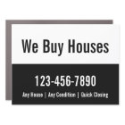 We Buy Houses Black & White Phone Number Your Text