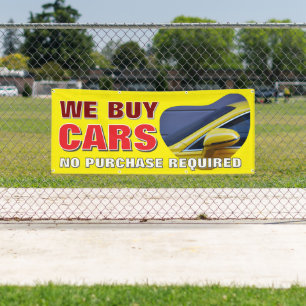 We Buy Used Cars Custom Banner