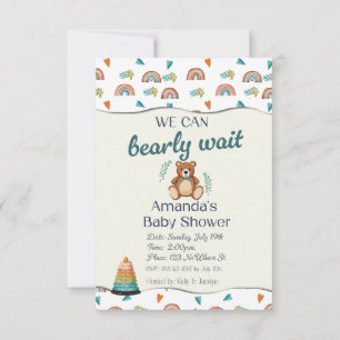We Can Barely Wait Baby Shower Invitations