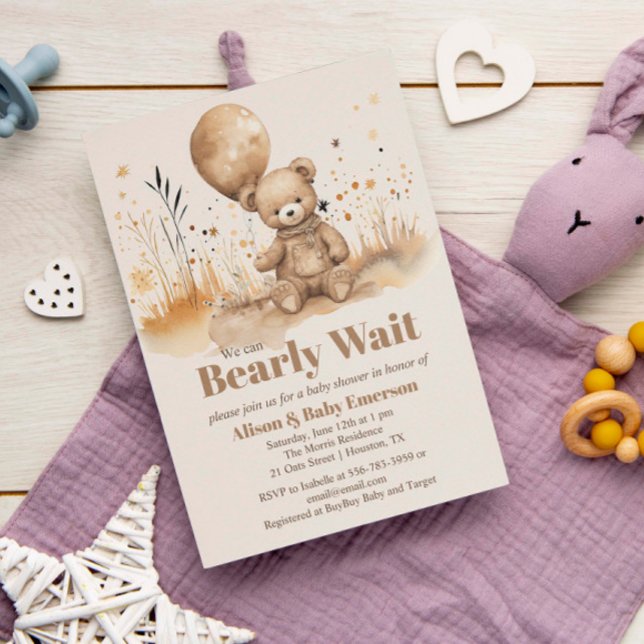 We can Barely Wait Dreamy Baby Shower Invitation (We can Barely Wait Dreamy Baby Shower Invitation)