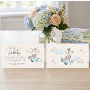 We Can Bearly Wait Aviator Boy Books for Baby Enclosure Card