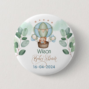 we can bearly wait baby shower bear 2 inch round button