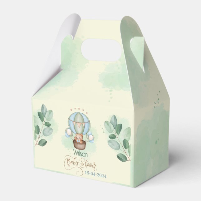 we can bearly wait baby shower bear favor box (Front Side)